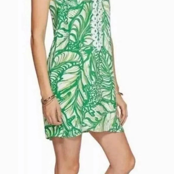 Lilly Pulitzer Jane Shift Dress Partial Zip Toucan Green Coco Loca Print Size 00 - Picture 2 of 11